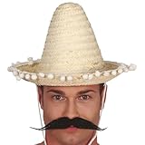 FIESTAS GUIRCA Sombrero Mejicano 33cm Paja - Sombreros, Gorros, Cascos y Diademas