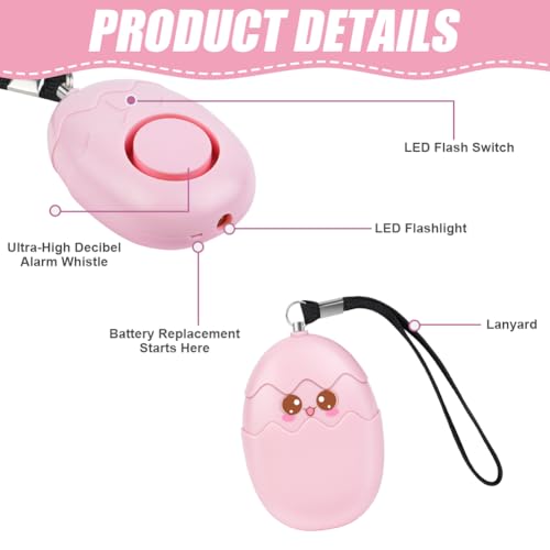 Flintronic Personal Safety Alarms for Women 130DB Personal Security Alarm, Personal Alarms with LED Light - Image 2
