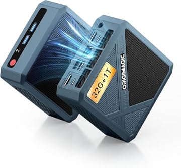 Origimagic N1 Mini PC Ryzen 7 5825U(8C/16T, fino a 4,5 GHz), 32 GB di DDR4/1 TB SSD, Gaming pc per display quadruplo 4K/Type-C/RJ45 LAN/WiFi 6E/BT5.2/Pre-OS11 pro, Computer per casa/ufficio/istruzione