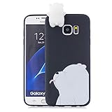 samsung galaxy s7 duos amazon  HongYong Compatible con Funda Samsung Galaxy S7 / S7 Duos / G930 Silicona 3D Divertidas Panda Animal Carcasa TPU Gel Ultrafina Slim Case Antigolpes Caso Protección Cover Design Gracioso - Oso