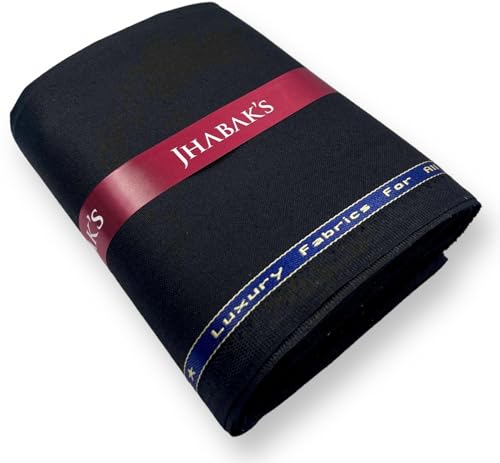 Image of JHABAK'S Men's 100% Pure Cotton Unstitched 1.7 Meters Shirt Piece - 3.25 Meters Suit Fabric Set with Cufflinks (Multicolour, All Weather Fabric, Attractive Box)
