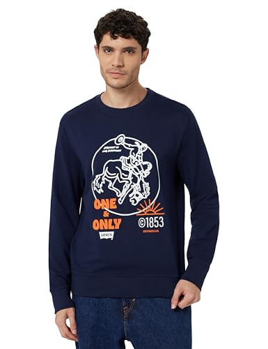 Image of Levi's Men Round Neck Cotton Sweatshirt