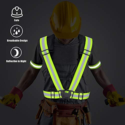 Gxf Reflective Vest With 2 Pack Reflecive Bands, Reflective Safety Vest Adjustable, Reflective Running Gear For Men And Women, Night Walking, Cycling And Running #TOP6