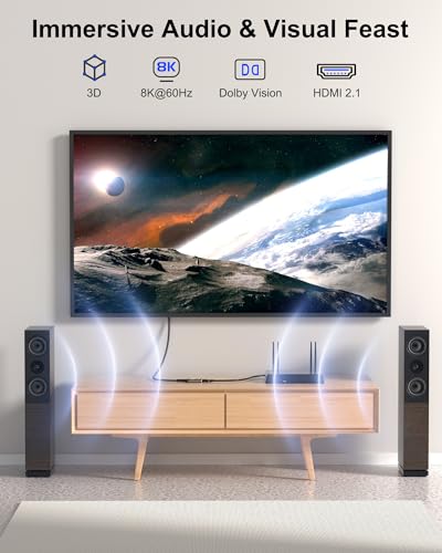 8K HDMI Extension Cable, HDMI Extender 3.3FT/1M, HDMI 2.1 Male to Female Adapter Cord Supports 8K@60Hz / 4K@120Hz 48Gbps Compatible with TV Stick, Roku Fire Stick, Xbox, PS5, HDTV, Laptop, PC