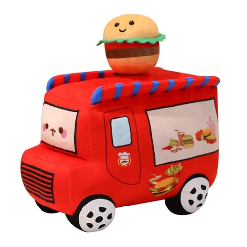 Image of Car Plush Toy Soft Stuffed Car Plush Pillow Toy CuteTractor Cartoon Throw Pillow Plushie Gifts for Kids Birthday Christmas Party (Hamburg car)