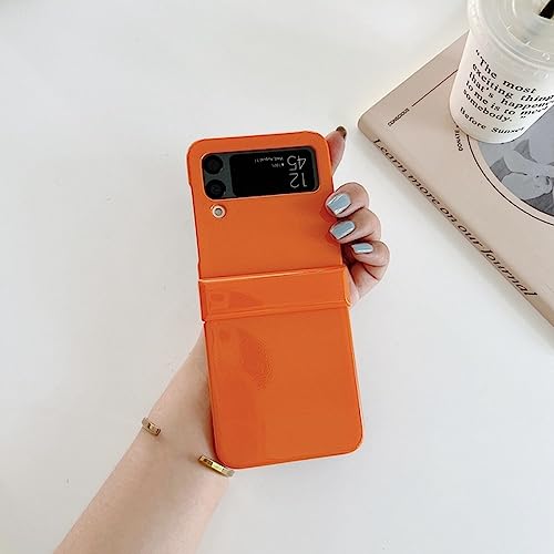 Coque Samsung Galaxy Z Flip3 ZFlip 4 Z Flip4 Antichoc Souple Orange de Luxe
