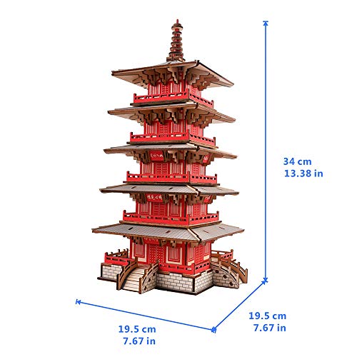3D Wooden Puzzle,Hanshan Temple Buildings Model,World Famous Architecture Blocks Toy,Age 14+ Assembly Home Decors Adult Craft Kits, Diy Brain Teaser Projects/Challenge For Adults(216 Pcs) #TOP2