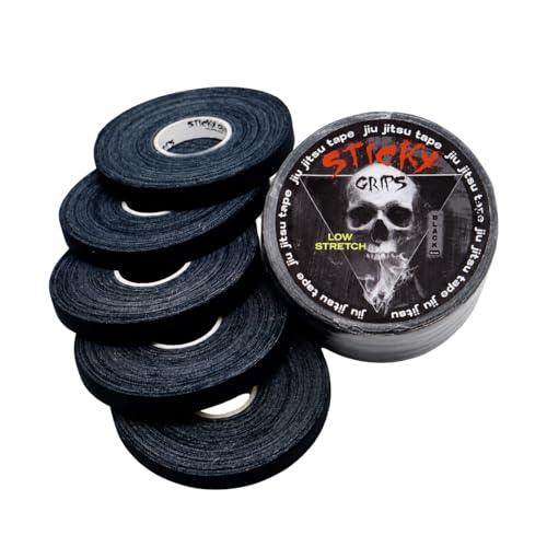 BJJ Finger Tape 5 Rolls 8mm Black Zinc Oxide Tape