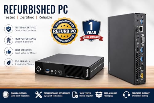 Image of YaariTech Think Centre M-93 Tiny Desktop PC (Core i3 4th Gen, 4GB DDR3 RAM, 128GB SSD,Windows 11 Pro, MS Office,HD Graphics, USB, DP) with Free 5G WiFi Dongle (Tiny PC -i3(4th) /4GB /128SSD)