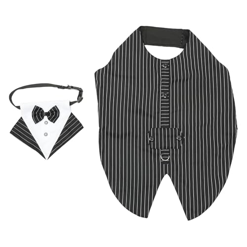 Disfraz de perro Tuxedo XXL con bufanda resistente