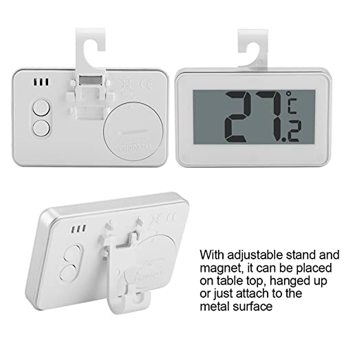 Termômetro de Geladeira, Termômetro Digital de Freezer Com Suporte Ajustável Display LCD Cozinha Ter