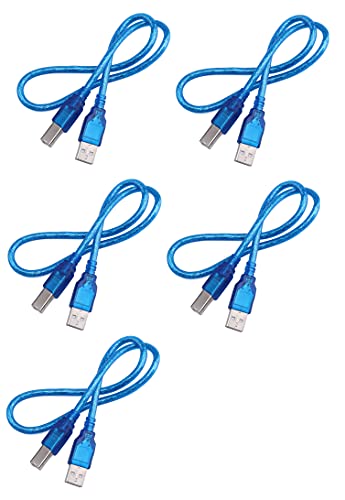 Image of Invento 5pcs 30cm UNO USB Cable Printer Type A to B Male High Speed Scanner Printer
