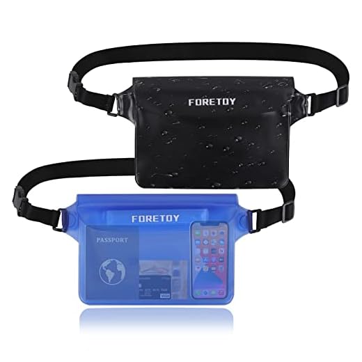 FORETOY Bolsa Impermeable 2 Pack, Riñonera Impermeable al Agua con cinturón Ajustable, Bolsa estanca Impermeable IP68 para Deportes Acuatica, Playa, Natación, Conducción, Kayak, Mar etc