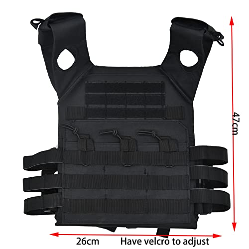 Kidybell Airsoft Vest Adjustable Outdoor Safety Protection Airsoft Vest Hunting Vest(Black) #TOP3