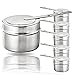 Kerafactum® Pojemnik na paliwo 6 sztuk, pasta do opałów, pojemnik do mięsa, sera, fondue, podgrzewacz potraw lub Chafing Dish, 2-częściowy ze stali nierdzewnej, podstawka pod Chafer Fuel Holder