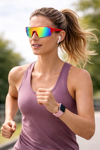 Image of Zynic Men's Stylish Sports Sunglasses For Unisex | UV400 Protection Classic Wrap Around Googles |Sports Shades for Driving,Cyclining Outdoor & Travel | Googles for man's