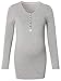 Produktbild Noppies Damen Tee Nursing ls Feline 66612 Umstandsschlafanzugoberteil, Mehrfarbig (Grey Melange C246), 44 (Herstellergröße: XXL)
