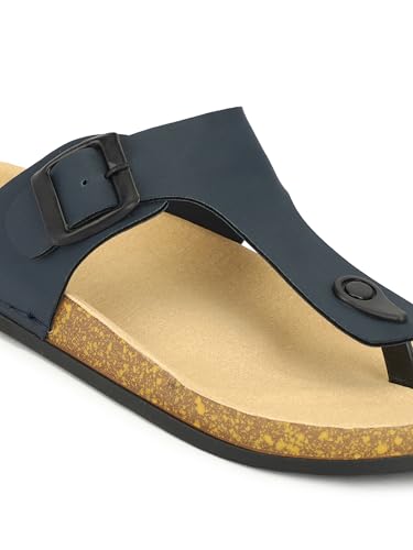 Image of Men V-Shape Thong Slippers | Casual Flip-Flops | Slippers for Men | Lightweight Rubber Sandals | Comfortable Anti-Slip Footwear