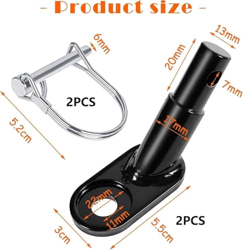 Fahrradanhänger Kupplung Fahrrad Anhängerkupplung Anhänger Adapter Hundeanhänger mit Sicherungsstift Fahrrad Hänger Kupplung Hundefahrradanhänger Hunde Anhänger Hundewagen 2Set