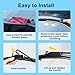 Car Rainbow Wipers, Colorful Graphite-Coated Windshield Blades, Quiet Streak, Stylish Universal Car Wiper Replacement, Easy to Install(Purple)