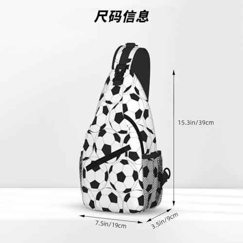 Sac à dos tendance noir et blanc imprimé football pour homme décontracté