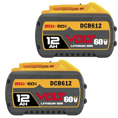 LONG FIT 12000mAh Replace for Dewalt 20V/60V Max Lithium Ion Battery DCB612 DCB615 DCB609 Compatible with Dewalt 20V/60V Cordless Power Tools