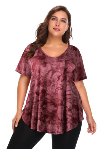 Image of BELAROI Women Plus Size Tops V-Neck Tunics Shirts