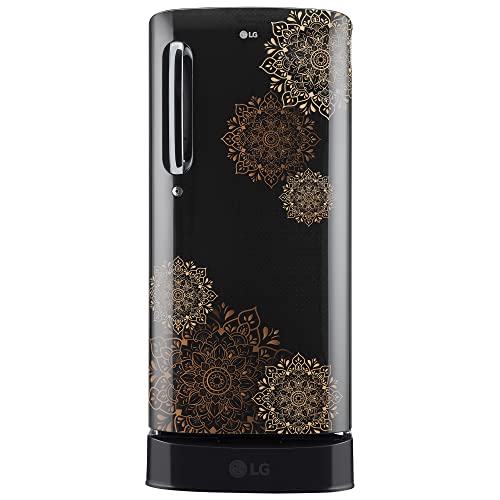 Image of LG 190 L 5 Star Inverter Direct-Cool Single Door Refrigerator Appliance (GL-D201AERZ, Ebony Regal, Base stand with drawer & Fast Ice Making)