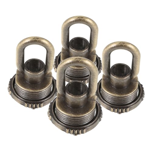 Holibanna 4 Pack Ceiling Hanging Loops Metal Rings for Light Fixture Replacement Hooks for Lamps