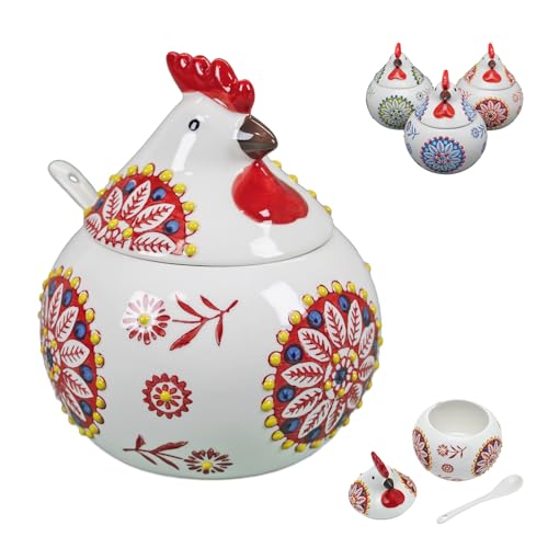 50% Off Ceramic Chicken Salt Cellar with Lid & Spoon