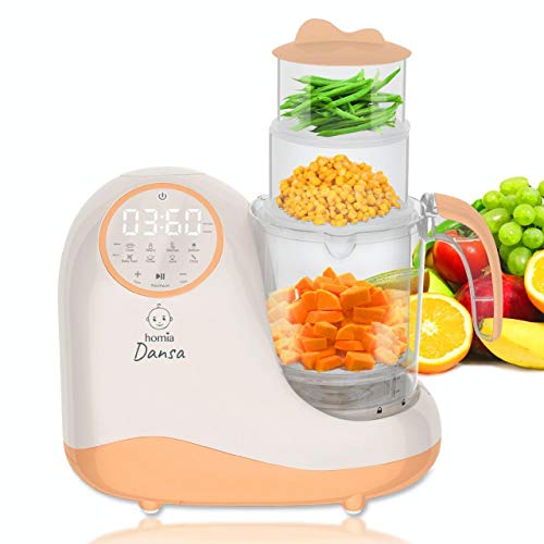 Baby Food Maker Chopper Grinder – Mills and Steamer 8 in 1 Processor for Toddlers – Steam, Blend, Chop, Disinfect, Clean, 20 Oz Tritan Stirring Cup, Touch Control Panel, Auto Shut-Off, 110V Only