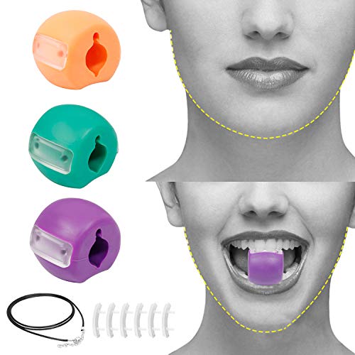 Jaw Exerciser - Jawline Exerciser, Jaw Exerciser for Men and Women, Neck, and Face Exerciser, Face Slimmer, Face Shaper, Double Chin Reducer(3pcs, 30, 40, and 50lbs)