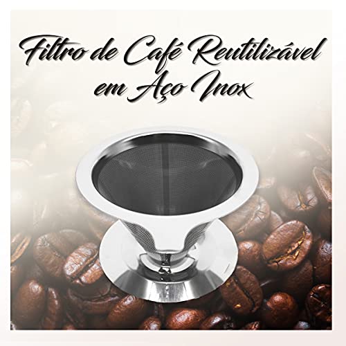 COADOR FILTRO PARA CAFÉ AÇO INOX PERMANENTE M - 123 UTIL