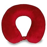 World's Best Memory Foam Neck Pillow, Red