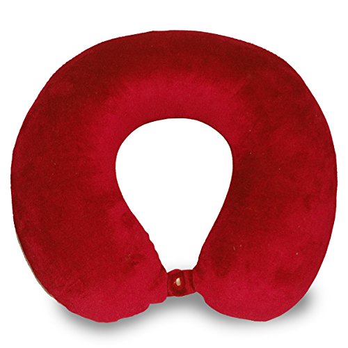 World's Best Memory Foam Neck Pillow, Red