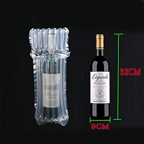 PIQIUQIU 10 Weinflaschen-Schutzvorrichtungen und aufblasbare Luftsäulen Beutel für eine sichere Verpackung und einen sicheren Transport -mit Luftpumpe (Zufällige Farbe)