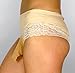 Stretchy Mens Sissy Panties Briefs With Lace (1, Tan Closed Sheath)