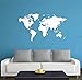 Produktbild INDIGOS UG - Wandtattoo - Wandaufkleber - w015 Weltkarte 120 x 62, weiß