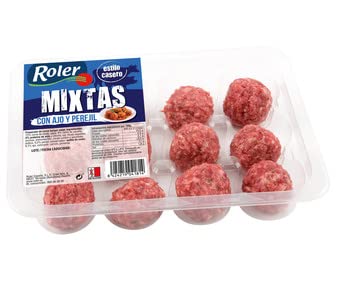 Albóndigas mixtas estilo casero (cerdo - vacuno) con ajo y perejil ROLER 12 uds. (24 Albondigas 800gr.)