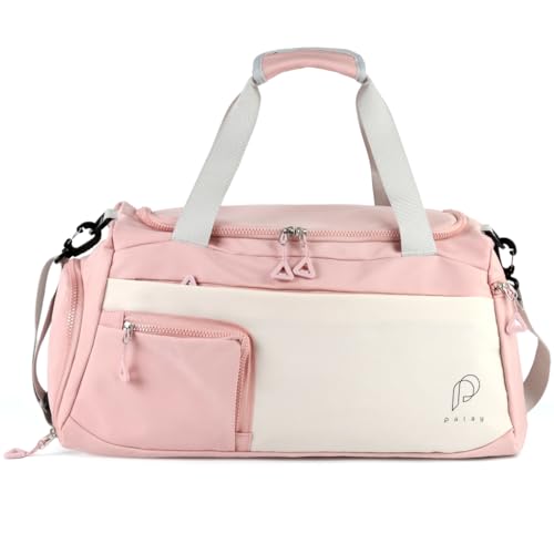 Image of PALAY Gym Bag Fashion Fitness Bag with Shoe Compartment Lightweight Duffle Shoulder Travel Multifunctional Travel Waterproof Day Pack Shoulder Yoga,Pink