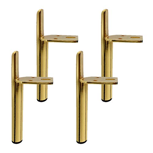 Preisvergleich Produktbild 4 Stück Ersatz Möbelfüße Golden Möbel Stützbeine Eisen Möbelbeine Metallfuß für Bett Sofa und Nachttisch Küche Füße Arbeitsplatte Schreibtisch Tischbeine Möbel Beine(18cm)