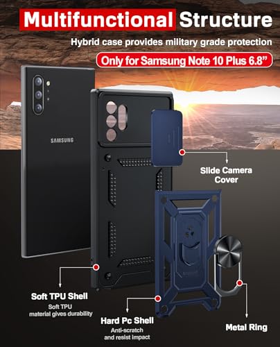 Protection intégrale Galaxy Note 10 Plus coque de protection bleue - 3