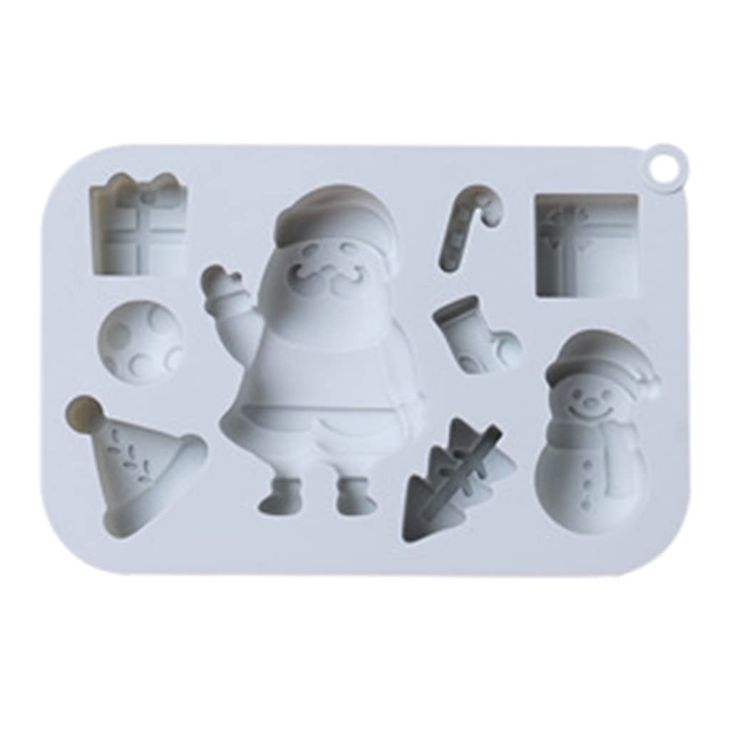 Xinsheinelry 9 Grids Baking Cake Chocolate Mold Fondant Molds Silicone Christmas Series Shape Bakeware for Silicone Chocolate Mold