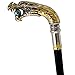 Treasure Gurus Silver Plated Dragon Head Cane Walking Stick