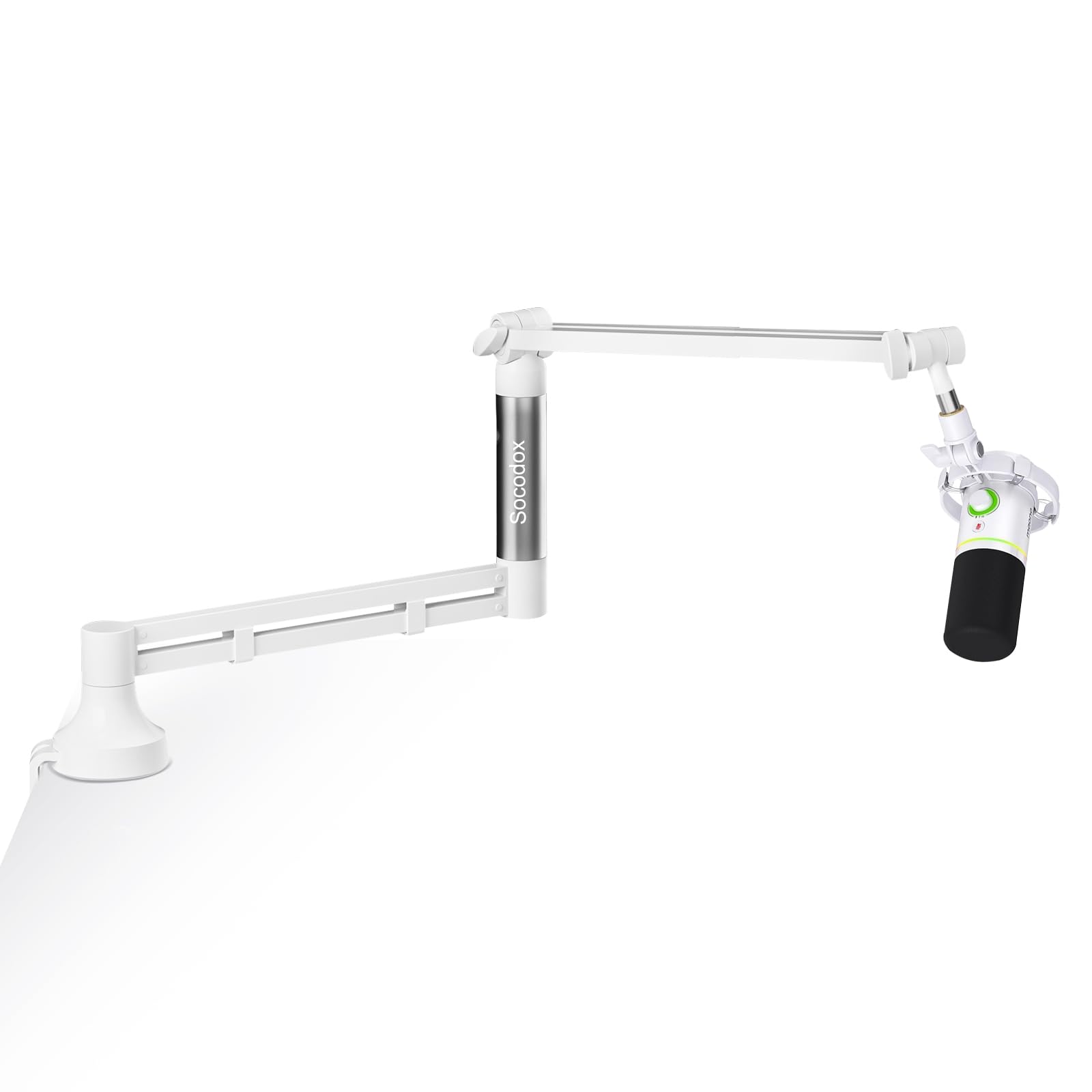 socodox Micrófono Boom Arm, Brazo de Mic de bajo perfil, Soporte de Miro para Podcastin, Streaming, Totalmente ajustable 360 ° Giratorio 90 ° Plegable para Blue Yeti