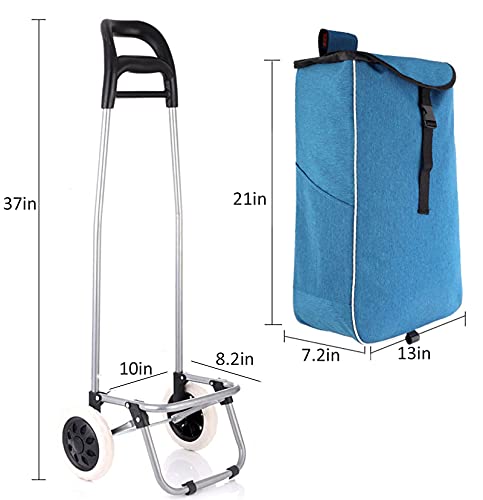 Einkaufstrolley,Treppensteiger Einkaufsroller mit abnehmbare Tasche 2in1 klappbarer einkaufswagen mit Abnehmbare… – Bild 8