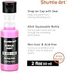 Shuttle Art Color Change Acrylic Paint, 20 Chameleon Colors Acrylic Paint, 60ml/2oz Bottles, Iridescent Paint for Artists, Beginners, Kids Painting & Crafting on Canvas, Rocks, Wood, Fabric, Ceramic
