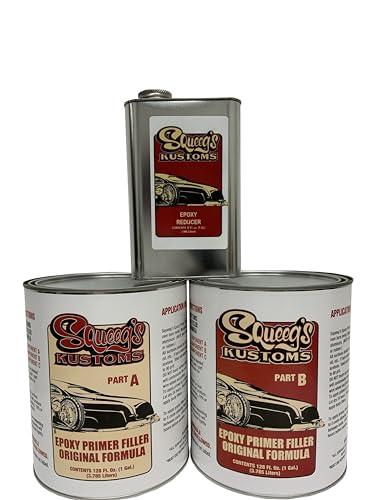 KOLOR KOALITION Squeeg's Kustoms Epoxy Primer Filler Kit Two Gallon Kit w/Quart of Reducer