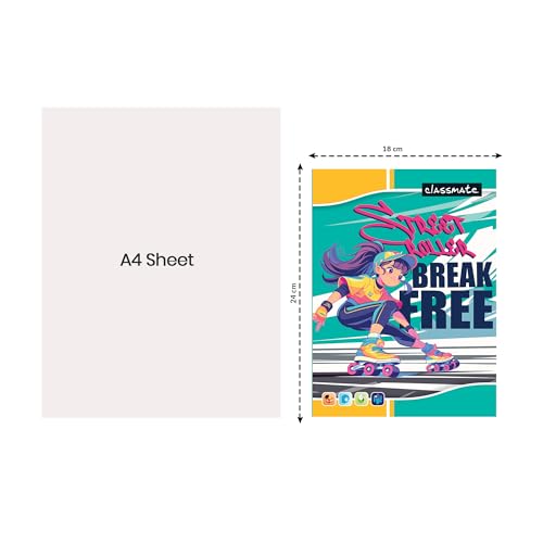 Image of Classmate ITC Exercise Notebook - 24 X 18 cm, Soft Cover, Four Lines - Pack of 12