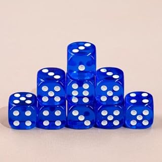 Epic Forge - Lote de 36 Dados de 6 Caras, 12 mm, Color Azul Transparente